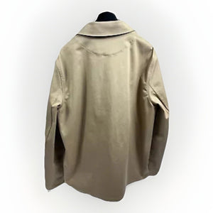 Prada Brown Beige Gabardine Work Jacket، الصورة 2