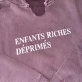 Enfants Riches Deprimes Classic Font Distressed Neck Cut Hoodie، الصورة 3
