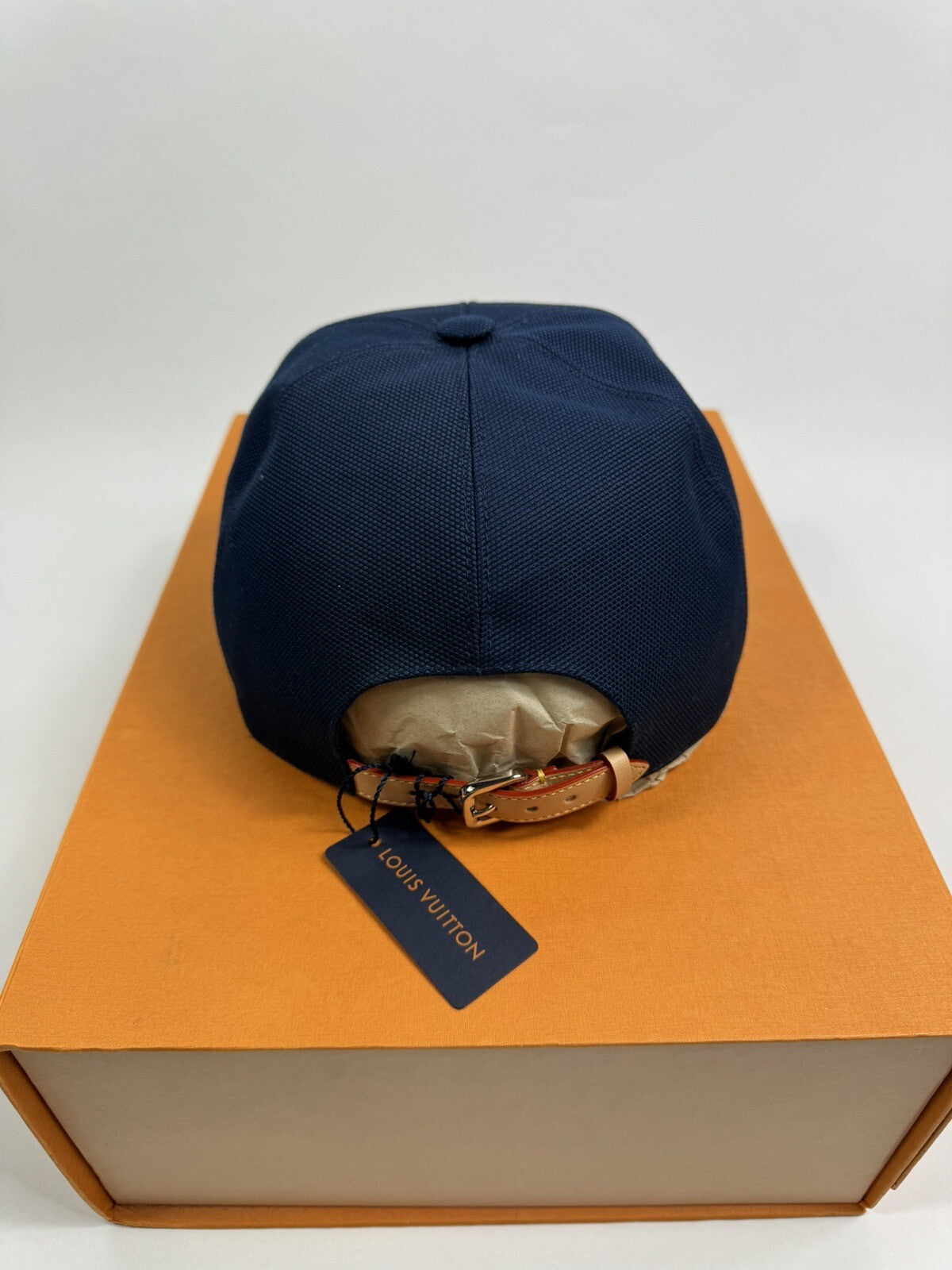 Louis Vuitton by Virgil Abloh MP2590 Chain Embroidered Cap Navy Blue, photo 5