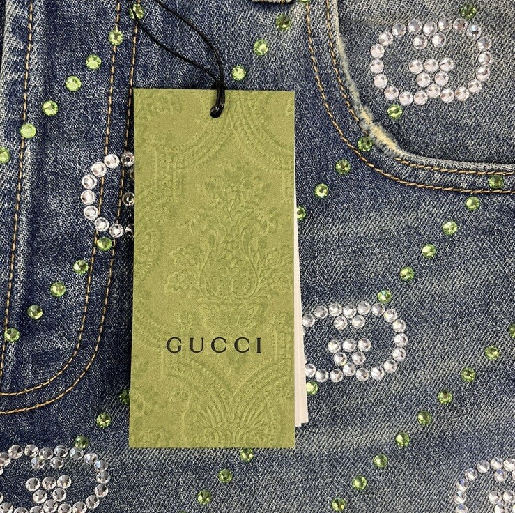 Gucci Crystal Interlocking GG Jeans, photo 17