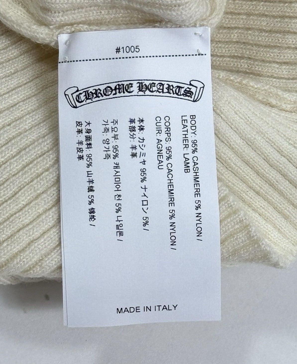 Chrome Hearts Cashmere Turtleneck with Cross Patch Sleeves, photo 6