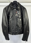 Enfants Riches Deprimes Sid Leather Jacket With Brooch And Studs, photo 3