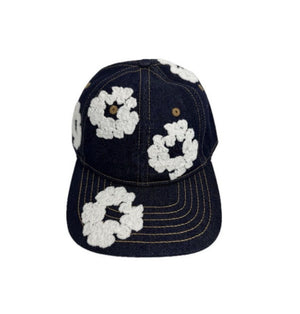 Denim Tears Washed Indigo Denim Cotton Bud Embroidered Adjustable Cap, photo 1