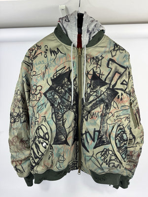 Mowalola New York Graffiti Oversized Reversible Jacket, photo 4