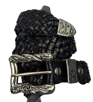 Enfants Riches Deprimes Port Of Souls Braided Leather Belt، الصورة 2