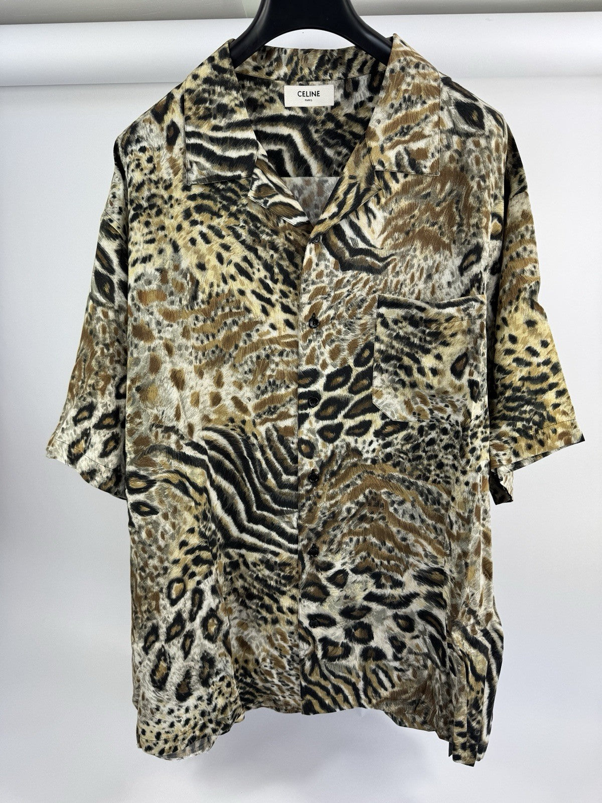 Celine Animal Print Silk Shirt, photo 2
