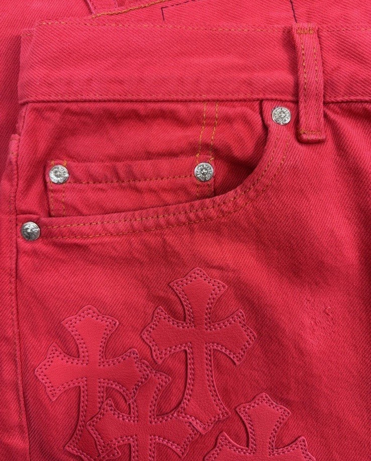 Chrome Hearts Leather Cross Patch Jeans, photo 10