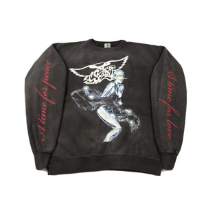 Saint Michael x Hajime Sorayama Faded Black Sweatshirt, photo 1
