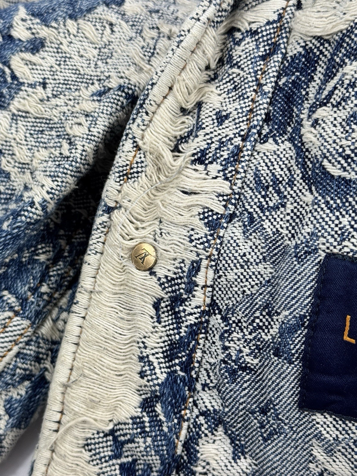 Louis Vuitton x Virgil Abloh 2022 Floral Distressed Denim Jacket, photo 9