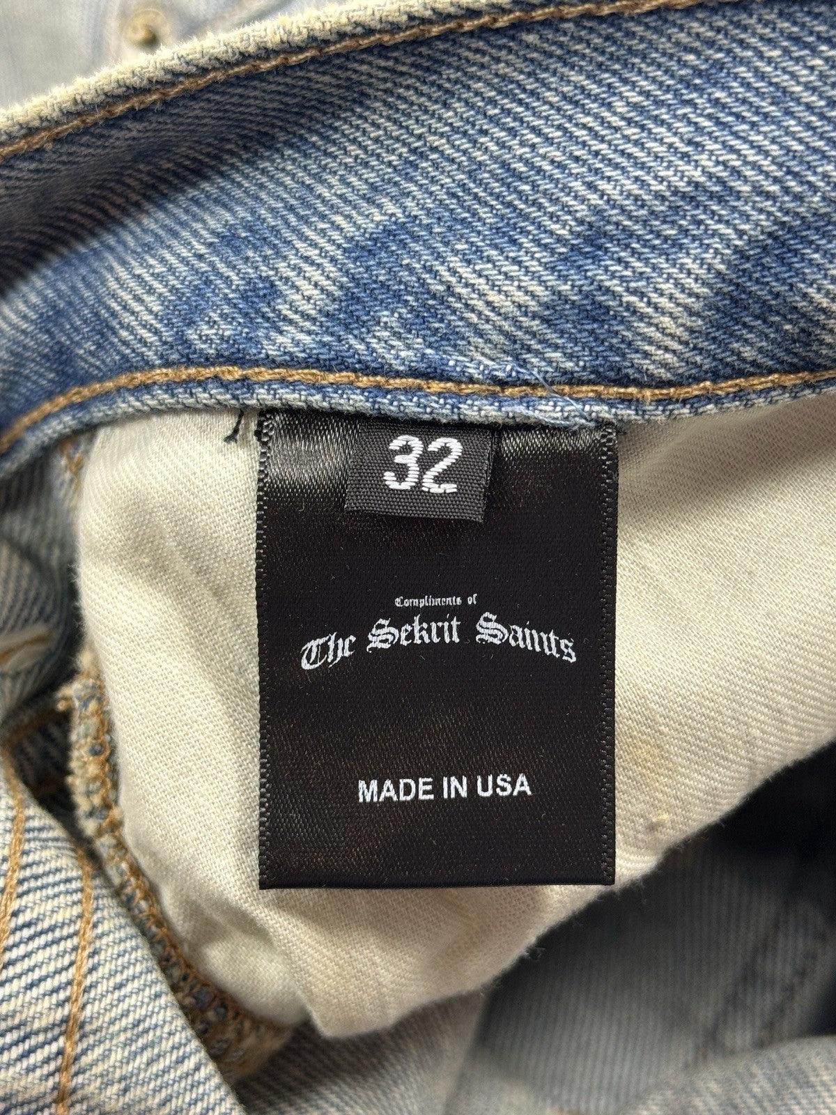 The Sekrit Saint Chopped Distressed Denim Shorts, photo 8