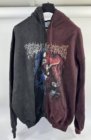 Vetements x Cradle Of Filth Oversized Panned Zip Hoodie، الصورة 6