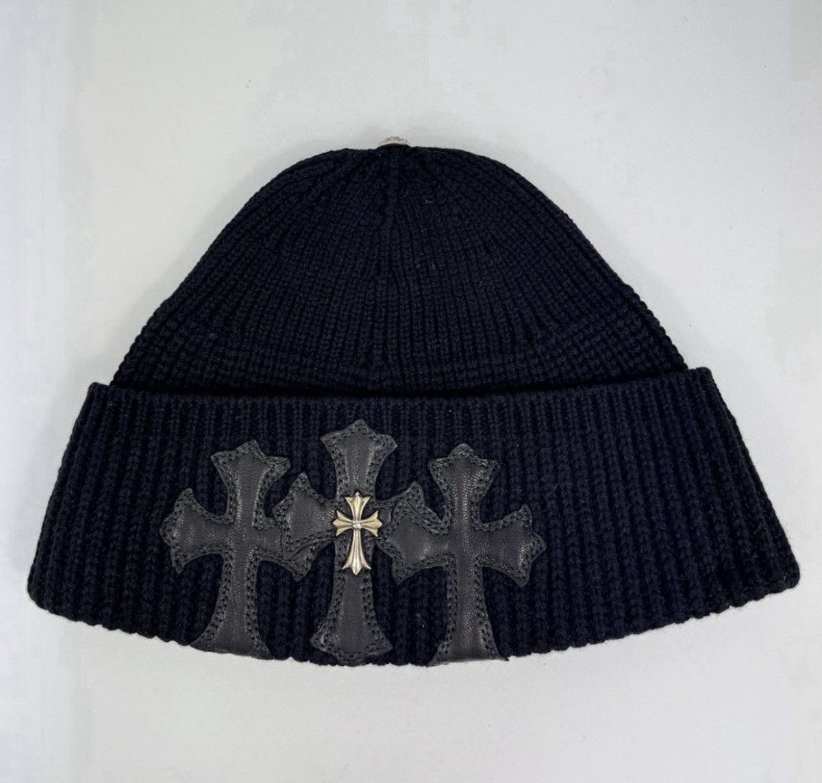 Chrome Hearts Leather Cross Patch With Cross Beanie, photo 5