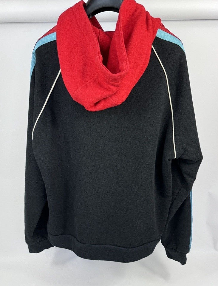 Gucci Band Patch Work Satin Stripe Zip Up Hoodie, photo 4