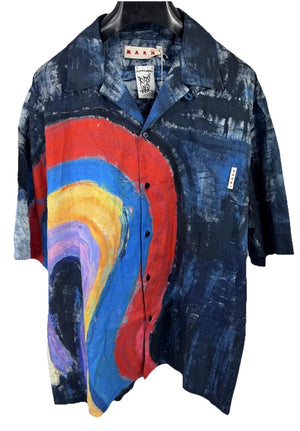Marni Blue Patterned Bowling Shirt, photo 2