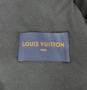 Louis Vuitton x Virgil Abloh Green Logo Print Camouflage Zip Up Fleece، الصورة 6
