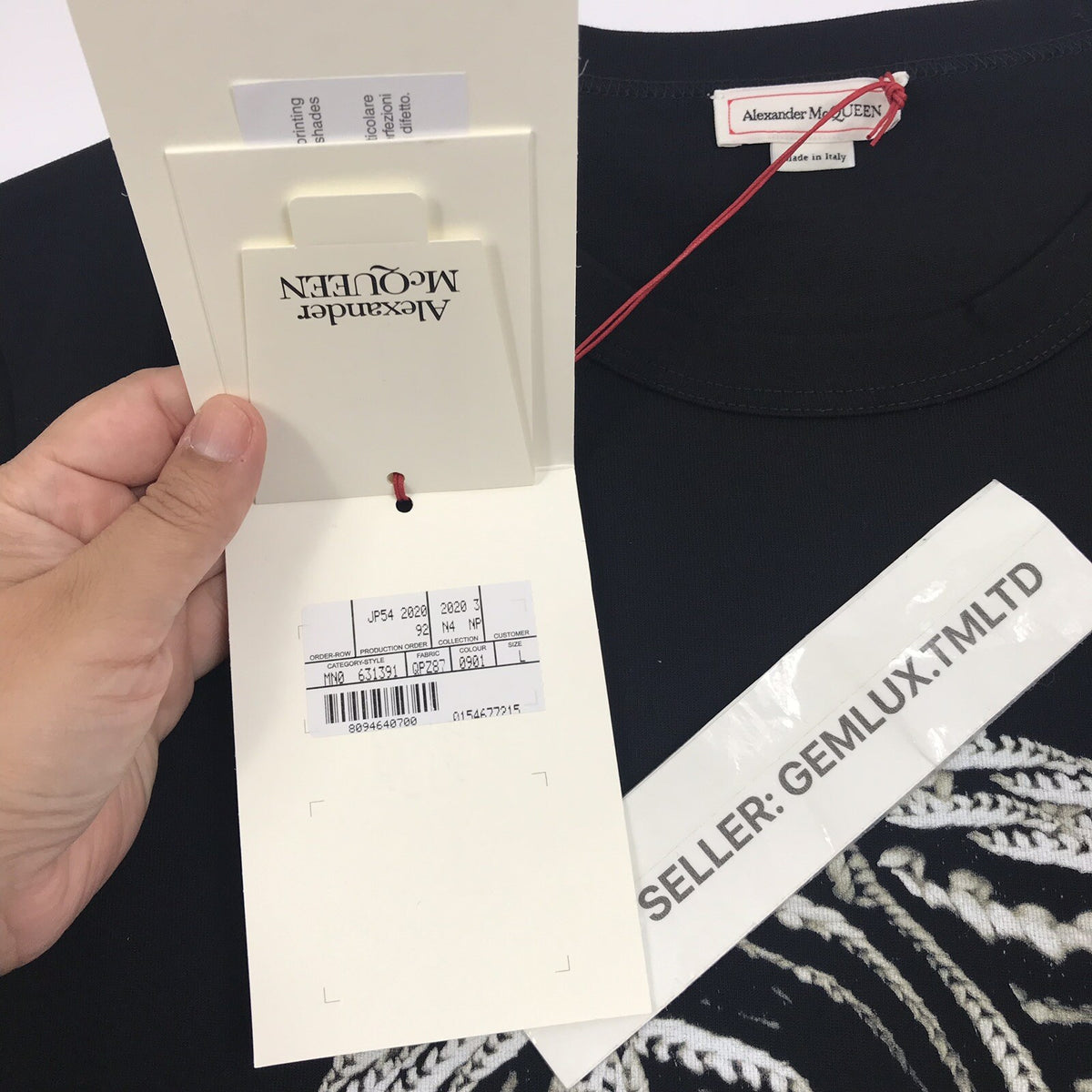 Alexander McQueen Skull Print Black T-Shirt, photo 7