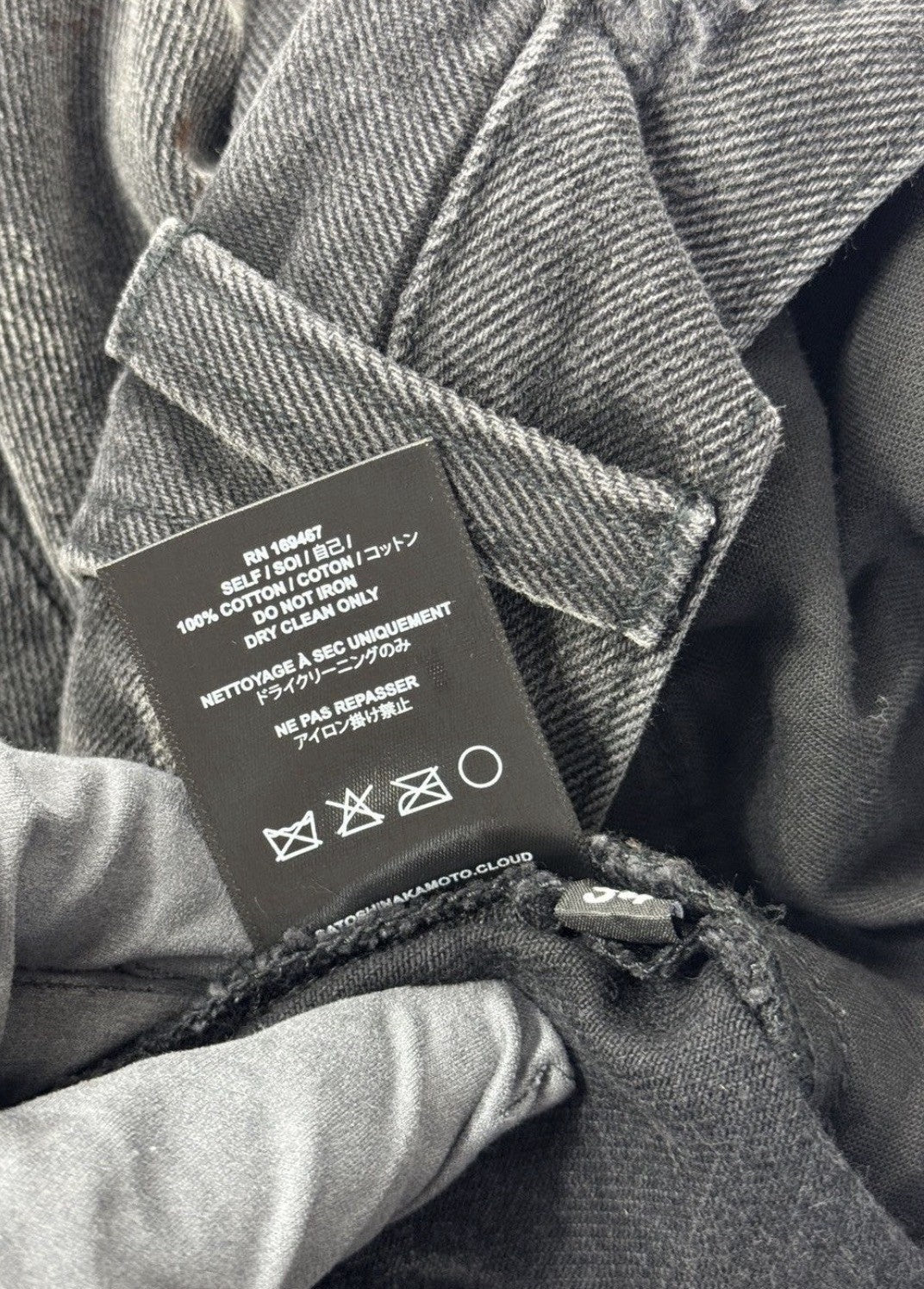 Satoshi Nakamoto Washed Black Baggy Moto Jeans, photo 6