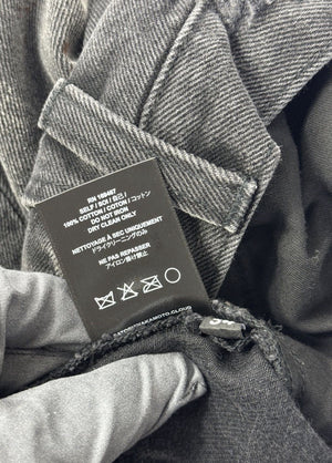 Satoshi Nakamoto Washed Black Baggy Moto Jeans، الصورة 6
