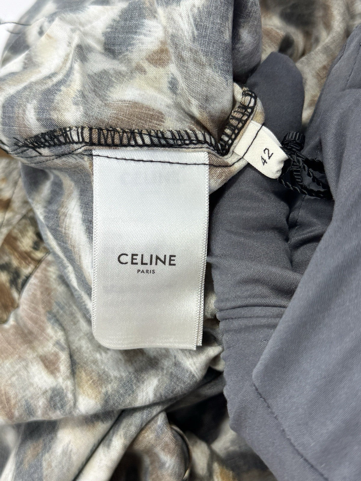 Celine Animal Print Silk Shirt, photo 6