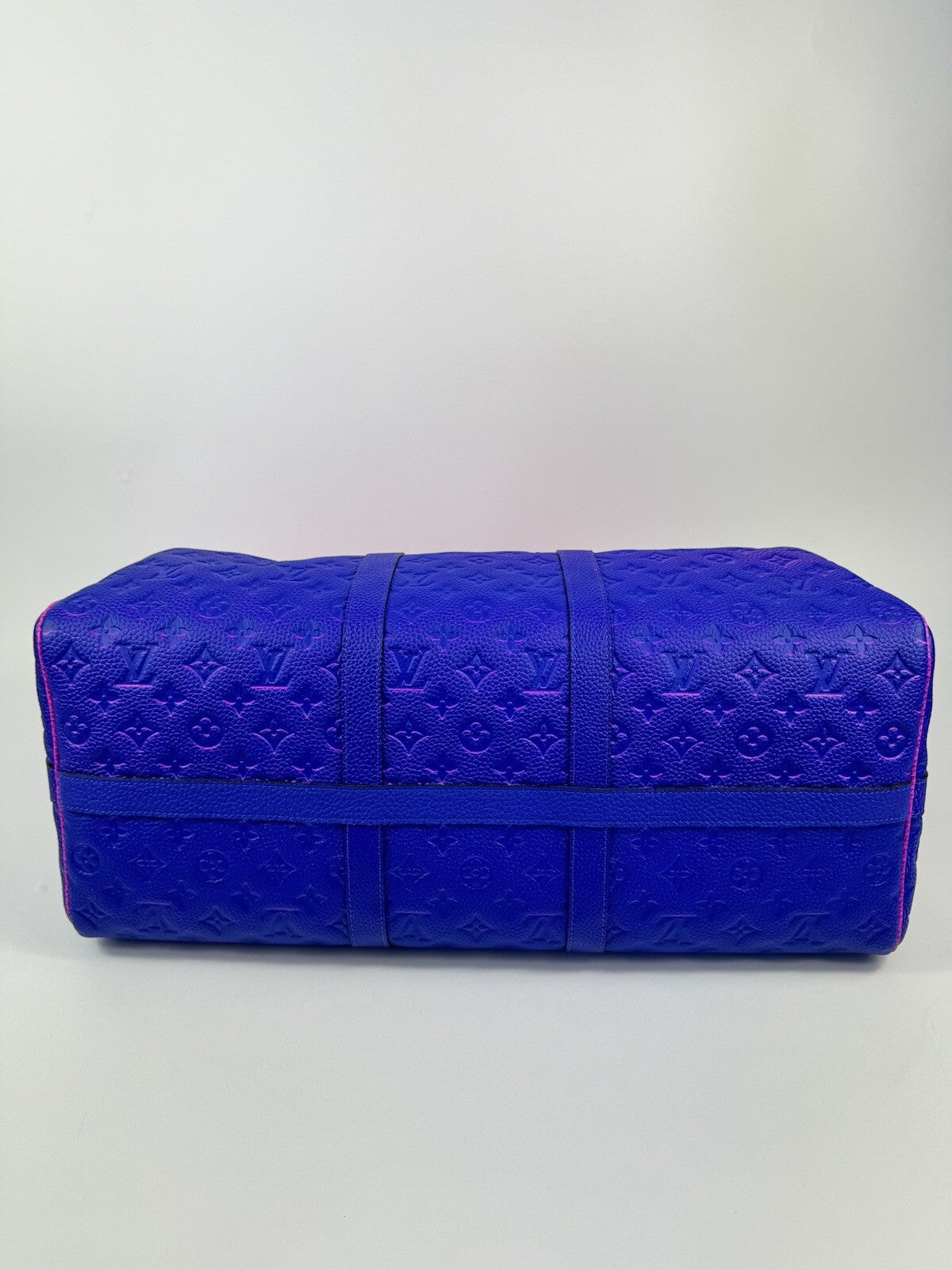Louis Vuitton Illusion Keepall Bandouliere 50 M59713 Blue / Pink Leather Bag, photo 7