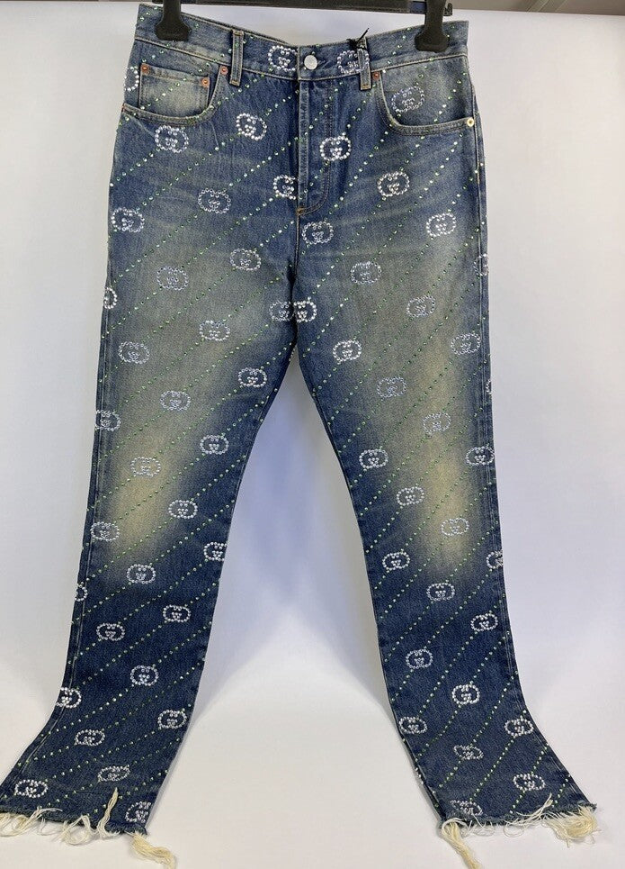 Gucci Crystal Interlocking GG Jeans, photo 3