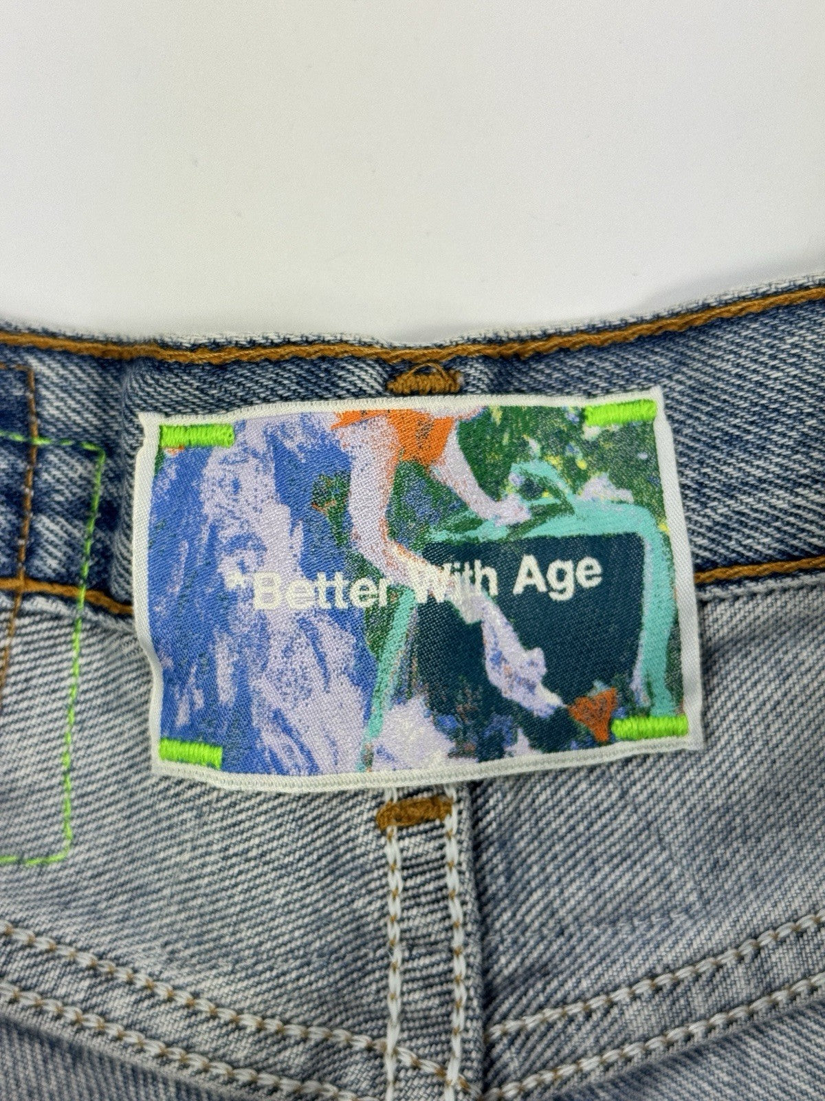 Better With Age Gentlemen’s Triple Wide Long Denim Shorts, photo 10