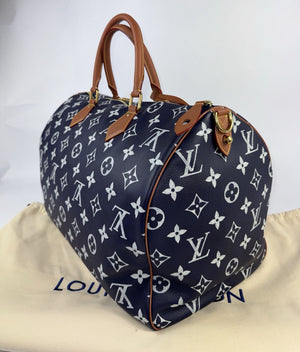 Louis Vuitton x Nigo Speedy P9 Bandoulière 50 Navy Blue Bag, photo 5