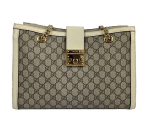 Gucci Padlock GG Supreme Medium Canvas Tote Bag With Gold Hardware, photo 1
