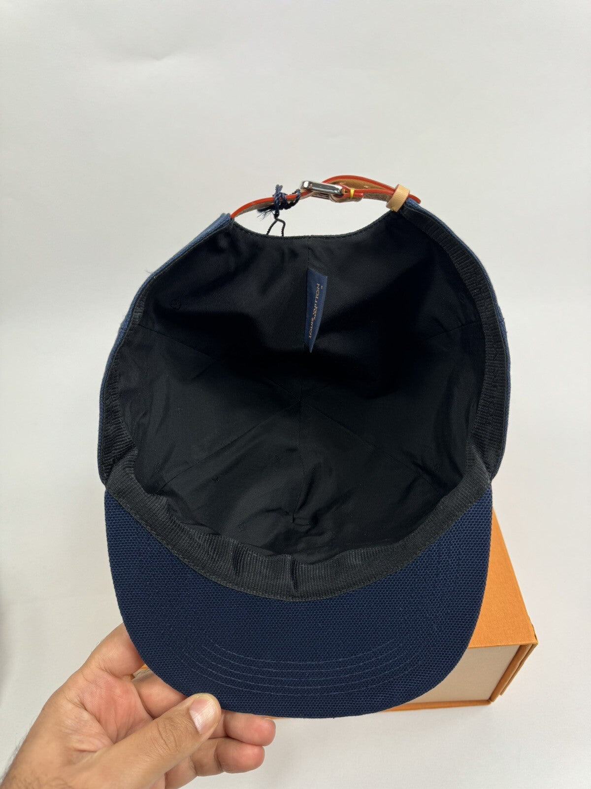 Louis Vuitton by Virgil Abloh MP2590 Chain Embroidered Cap Navy Blue, photo 10