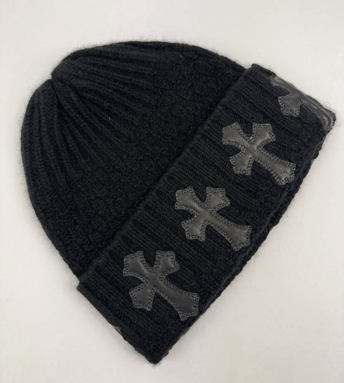 Chrome Hearts Leather Cross Patch Beanie, photo 2