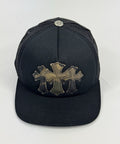 Chrome Hearts Leather Camo Cross Detailed Trucker Cap، الصورة 3