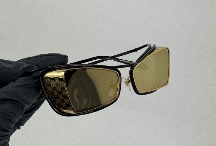 Louis Vuitton x Pharrell 24k Gold Plated Damier Sunglasses, photo 4