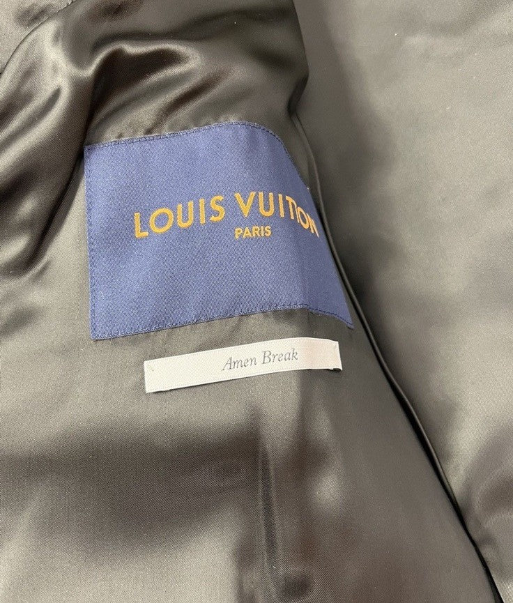 Louis Vuitton x Virgil Abloh Panter Leather Sleeves Varsity Jacket, photo 7