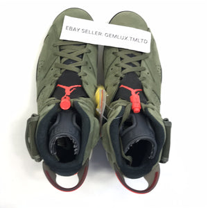Nike Air Jordan 6 Retro Travis Scott Army Green Trainers، الصورة 3