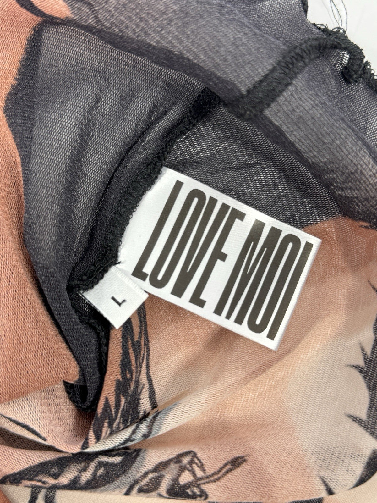 Jean Paul Gaultier Safe S For Ever Tattoo Print Long Sleeve Mesh T-Shirt -S, photo 6