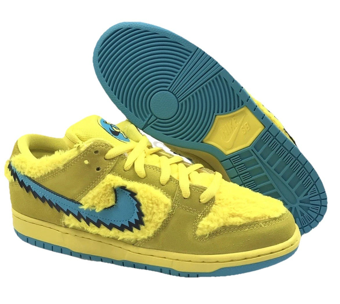Nike SB Dunk x Grateful Dead Bears Yellow Low Sneakers, photo 1