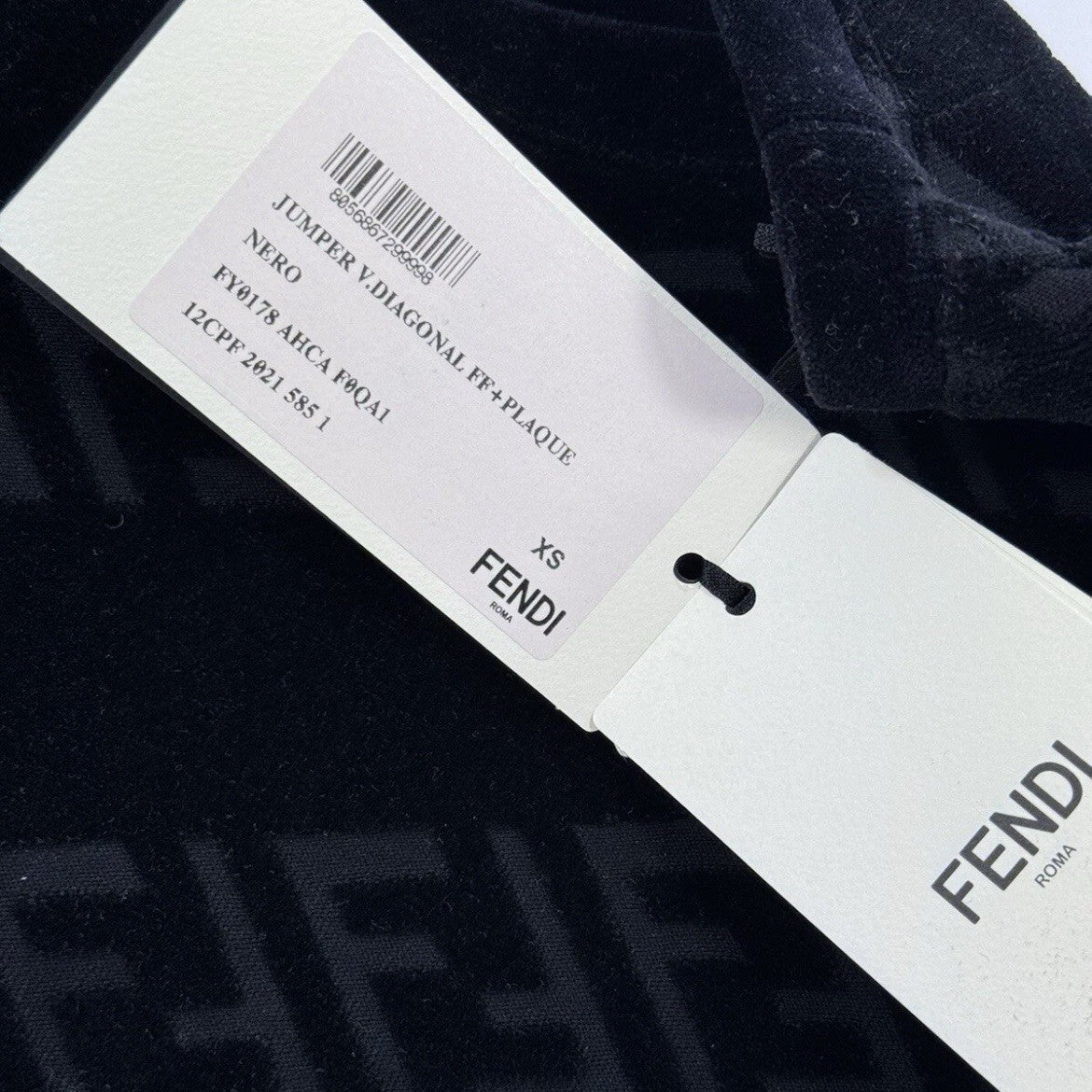 Fendi Logo Print Velvet Jumper & Joggers Set, photo 11