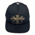 Chrome Hearts Leather Camo Cross Detailed Trucker Cap، الصورة 1