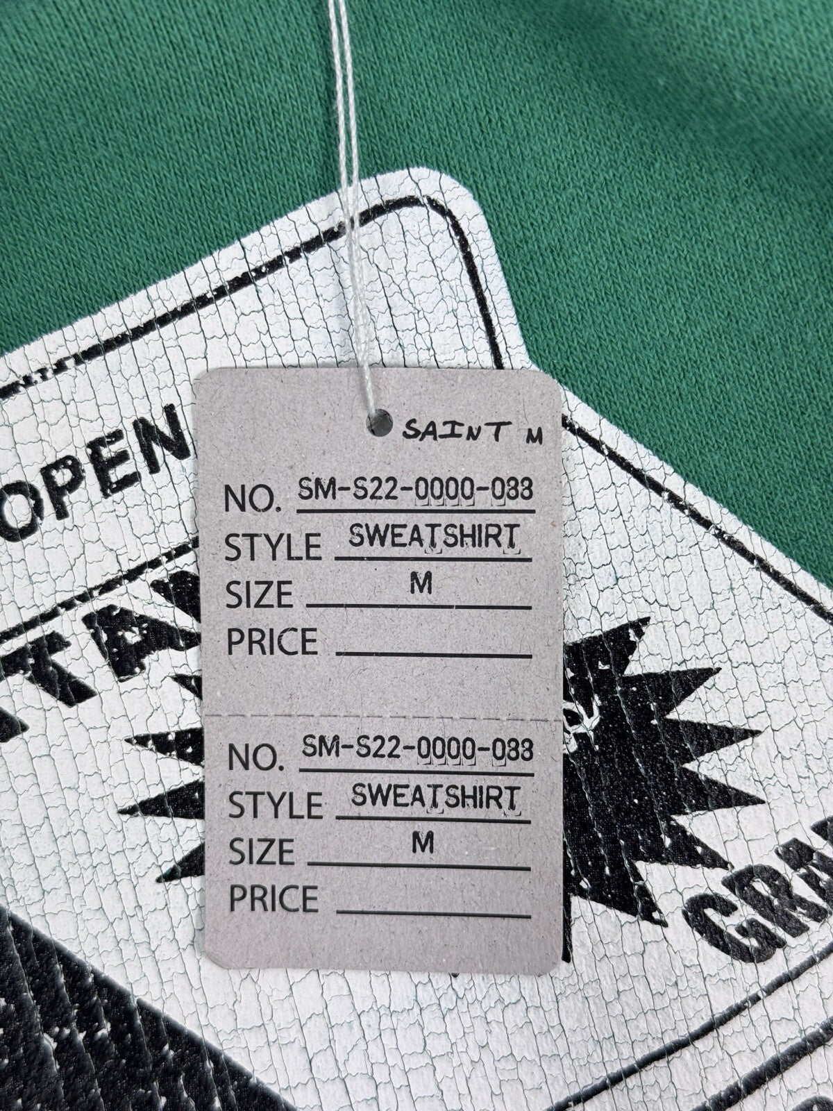 Saint Michael x Denim Tears Milk Carton Green Sweatshirt, photo 5