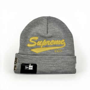 Supreme x New Era Logo Embroidered Beanie, photo 1