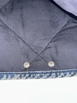 Chrome Hearts FW22 Garage Wash Denim Puffer Gilet with Silver Buttons، الصورة 6