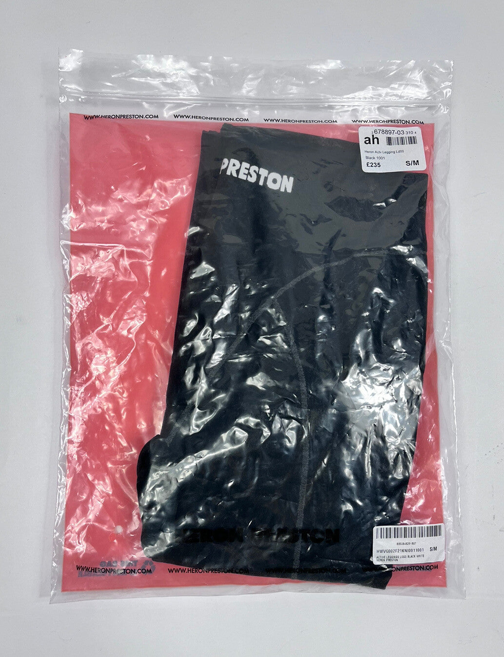Heron Preston Active Leggings Logo Black White, photo 8