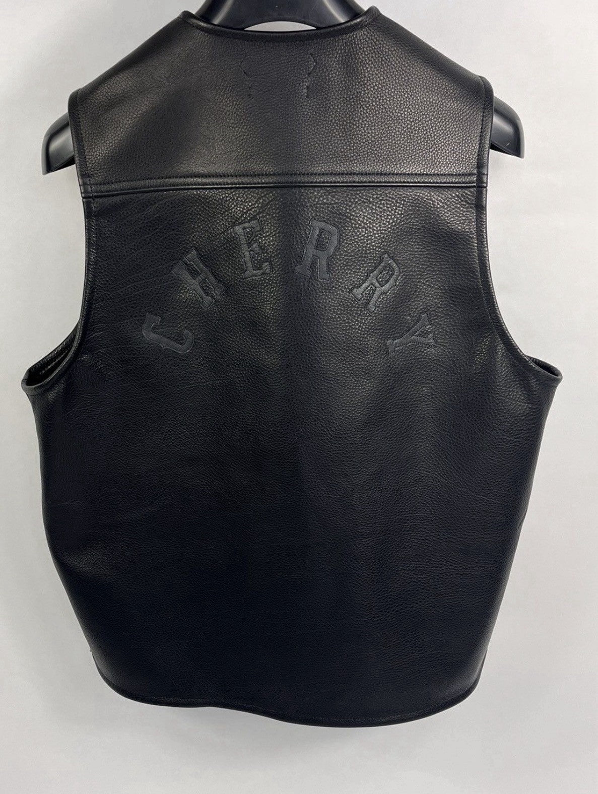 Cherry LA Genuine Leather Biker Vest, photo 4