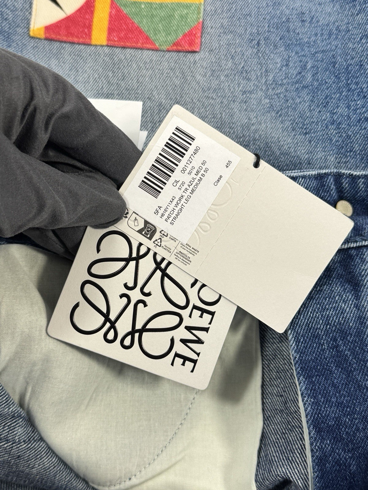 Loewe x Paula’s Ibiza Straight Leg Patchwork Denim Jeans, photo 6