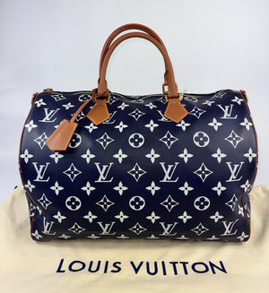 Louis Vuitton x Nigo Speedy P9 Bandoulière 50 Navy Blue Bag, photo 2