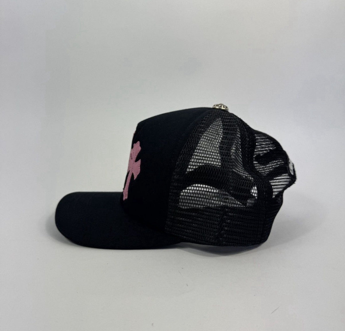 Chrome Hearts Triple Pink Cross Patch Trucker Cap, photo 6