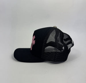Chrome Hearts Triple Pink Cross Patch Trucker Cap, photo 6