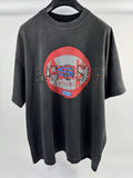 Satoshi Nakamoto Rhinestone Cracked Print Oversized T-Shirt، الصورة 2