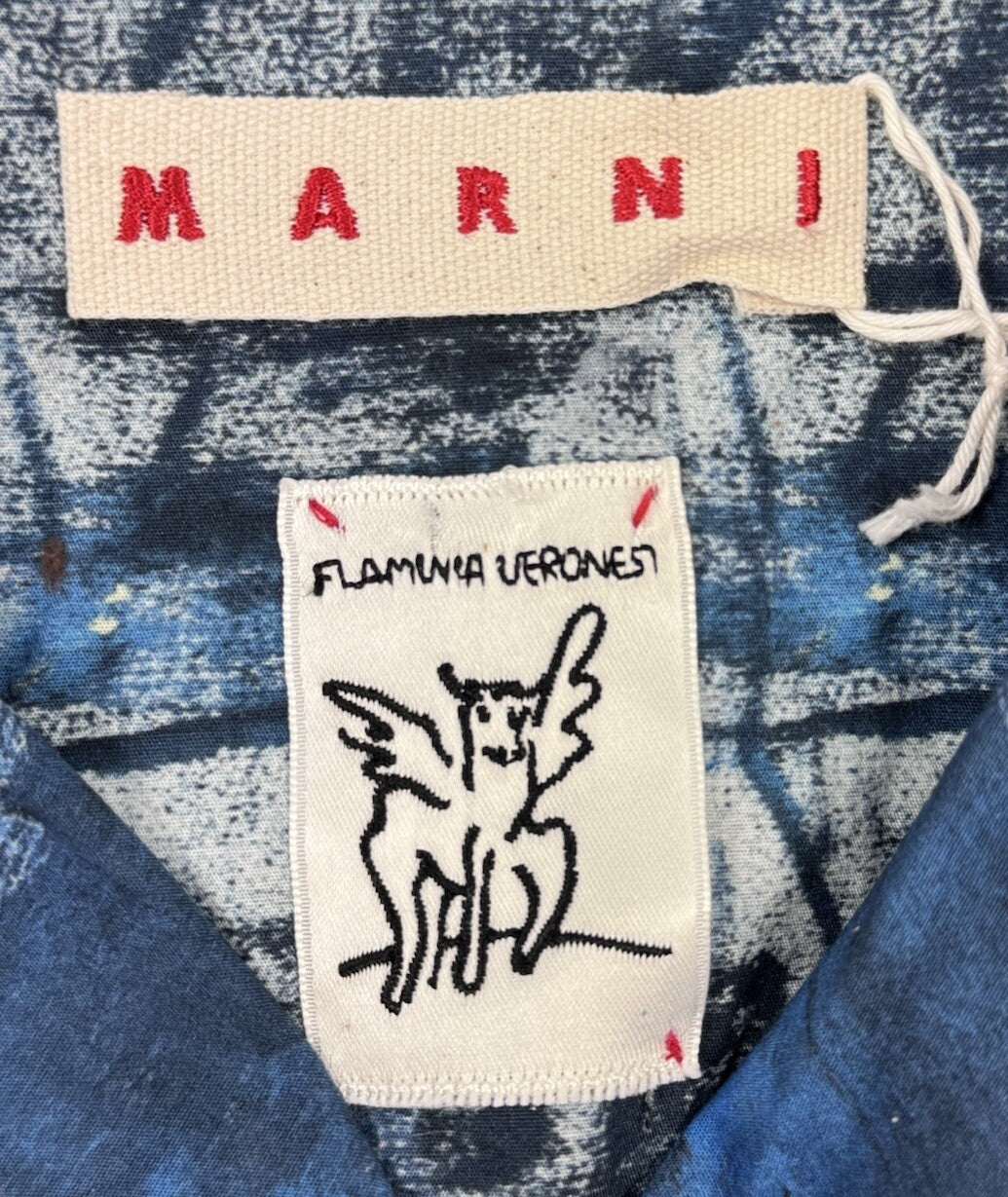 Marni Blue Patterned Bowling Shirt, photo 4