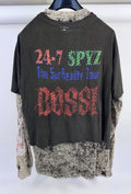 Bossi 1 of 1 Rhinestone Double Layered Skull 24-7 Spyz Vintage T-Shirt, photo 4